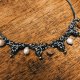 Baśniowy choker chainmaille z perłami i cytrynem, fairycore, elficki, romantyczny