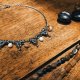 Baśniowy choker chainmaille z perłami i cytrynem, fairycore, elficki, romantyczny