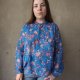 Niebieska bawełniana bluzka w kwiaty kwiatowy wzór 100% bawełna francuskiej marki premium Isabel Marant Etoile 40