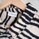 Beżowa koszula w zwierzęcy wzór zebra jedwabna duńskiej marki premium By Malene Birger jedwab z wiskozą 42