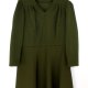 BISTOROWA sukienka khaki PRL hand made L/XL