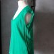 Top lniany len letni zielony XS S