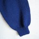 Wełniany granatowy norweski sweter ręcznie robiony handmade 100% wełna Blom Vintage & Second Hand