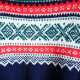 Wełniany granatowy norweski sweter ręcznie robiony handmade 100% wełna Blom Vintage & Second Hand