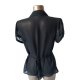 Elegancja Czarna Bluzka 42 XL Mgiełka