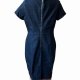 Niebieska Sukienka Midi Jeansowa 42 XL Bawełna Cotton Midi Dress Jeans Denim