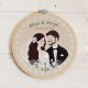 Ślubna, indywidualna dedykacja, haft w tamborku