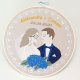 Personalizowana pamiątka ślubna, haft w tamborku