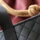 Torebka worek handmade z brudnoróżowego weluru i pikowanej ekoskóry – unikat No Waste | Raspberi