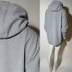 Duża szara bluza z kapturem kieszeń kangur długie rękawy unisex R XL / 42 44 46 Hu76