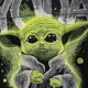 Kurtka Jeansowa - katana - YODA - Star Wars - Gwiezdne Wojny - ręcznie malowana - damska S/M