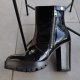 AllSaints Lakierowana skóra botki na platformie 38