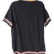 Czarny T-shirt bawełna 44 aztecki ciekawe detale