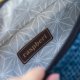Lazurowa nerka z weluru z miodową klapą – unikatowa nerka handmade