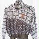 Louis Vuitton Bluza / Bomberka z siateczki z kapturem czarna białe zmultiplikowane loga - unisex