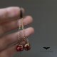 Kolczyki Red Millefiori Long