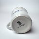 Kubek Włocławek porcelana PRL vintage Niebieskie kwiaty złocenia