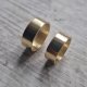 Dwie obrączki LEVEL - srebro złocone, obrączki ślubne