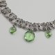 Naszyjnik Peridot Heart stal choker