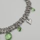 Naszyjnik Peridot Heart stal choker