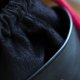 Czarna listonoszka handmade z weluru i ekoskóry torebka z kominem