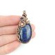 Wisiorek wire wrapping z lapis lazuli