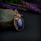 Wisiorek wire wrapping z lapis lazuli