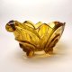 Bursztynowa Żardiniera Art Deco Irene August Walther & Söhne szkło prasowane Vintage oryginał