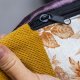 Nerka patchworkowa no waste – unikatowa saszetka handmade