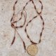 Amulet Syreni – naszyjnik z hematytu i złotym medalionem