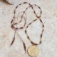 Amulet Syreni – naszyjnik z hematytu i złotym medalionem