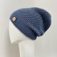 Czapka przejściowa cienka beanie smerf bawełna S/M jeans
