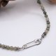 Choker Zielony kwarc z zawieszką w kształcie agrafki