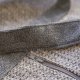 Duża shopperka z szarej plecionki i pudroworóżowej bukli – unikat handmade