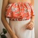 Morelowa bluzka w kwiaty S/M