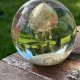 PRZYCISK DO PAPIERU PAPERWEIGHT SZKLANA KULA szkło dekoracyjne * złote UFO 1