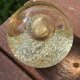 PRZYCISK DO PAPIERU PAPERWEIGHT SZKLANA KULA szkło dekoracyjne * złote UFO 1