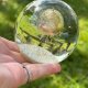 PRZYCISK DO PAPIERU PAPERWEIGHT SZKLANA KULA szkło dekoracyjne * złote UFO 1