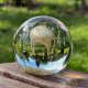 PRZYCISK DO PAPIERU PAPERWEIGHT SZKLANA KULA szkło dekoracyjne * złote UFO 2