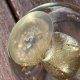 PRZYCISK DO PAPIERU PAPERWEIGHT SZKLANA KULA szkło dekoracyjne * złote UFO 2