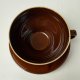 Filiżanka Mirostowice PRL lata 70 brązowy porcelit vintage Polski design