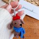 Brelok jamnik w berecie handmade