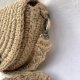 Ręcznie wykonana torebka z juty i bawełny