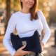 Sztruksowa mini torebka slouchy Czarna