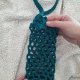 MORSKIE szydełkowe NOSIDEŁKO na butelkę - handmade z kwiatuszkiem