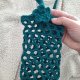MORSKIE szydełkowe NOSIDEŁKO na butelkę - handmade z kwiatuszkiem