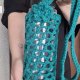 MORSKIE szydełkowe NOSIDEŁKO na butelkę - handmade z kwiatuszkiem