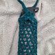 MORSKIE szydełkowe NOSIDEŁKO na butelkę - handmade z kwiatuszkiem