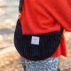 Torebka crossbody z grubego sztruksu Czarna