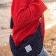 Torebka crossbody z grubego sztruksu Czarna